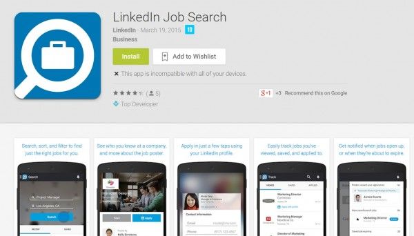 Linkedin lanza app android de búsqueda de empleo