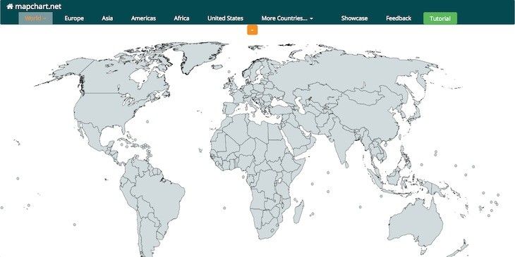 mapchart, para crear mapas personalizados con colores y descripciones