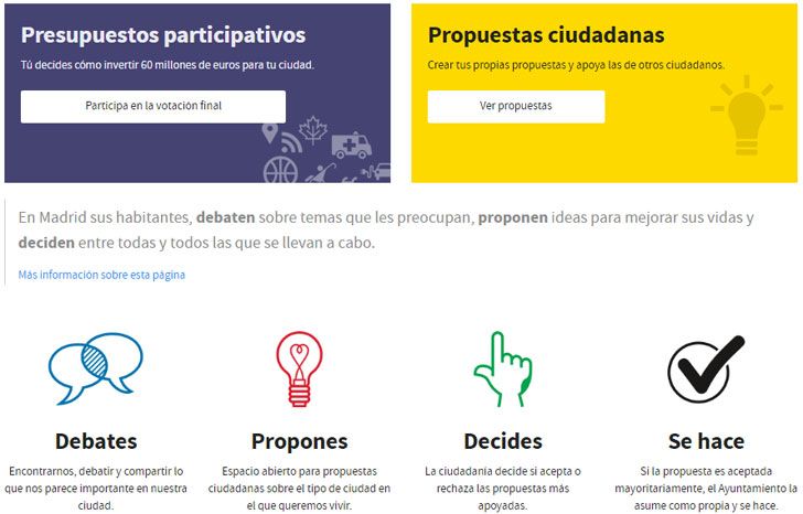 La plataforma online Decide Madrid se adapta a las necesidades del portal A Porta Aberta